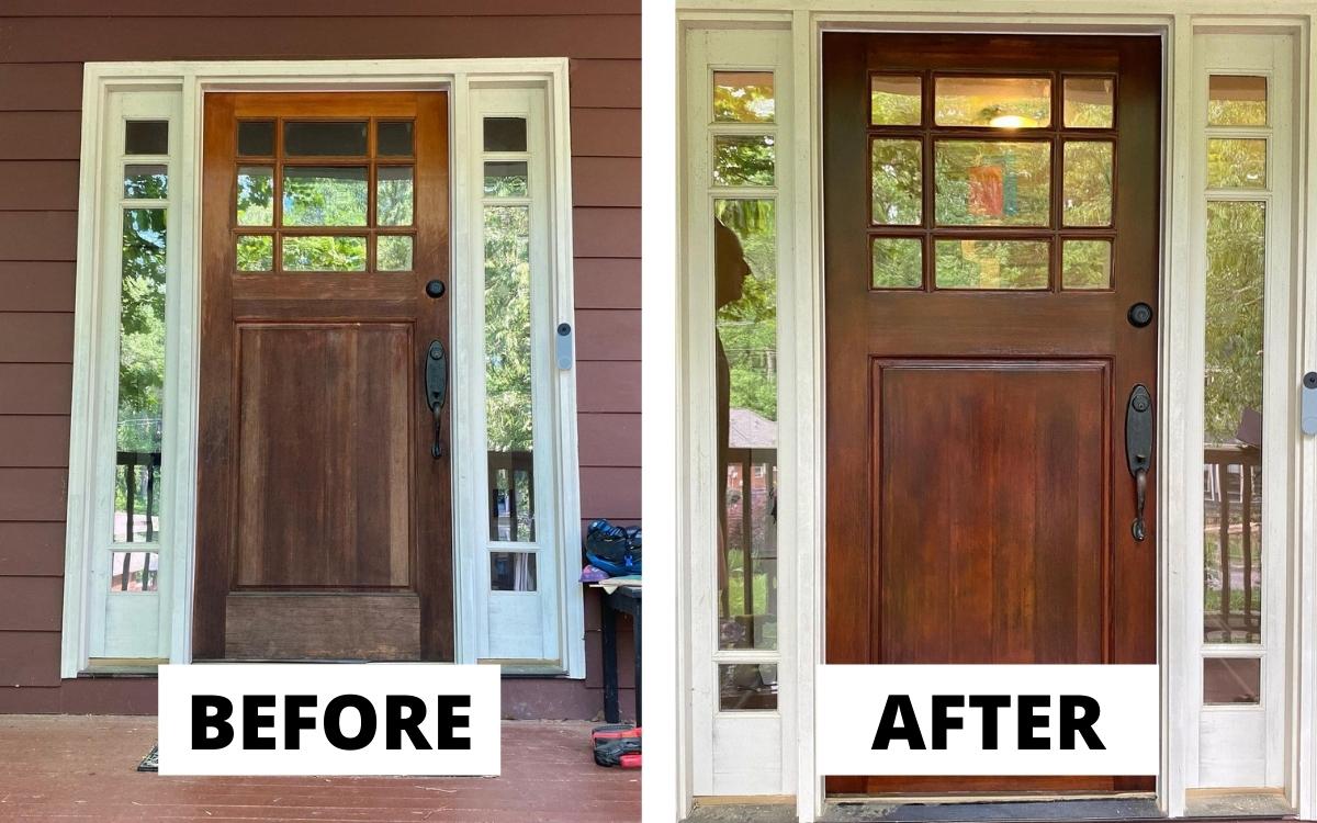 Door Finishing Before and After
